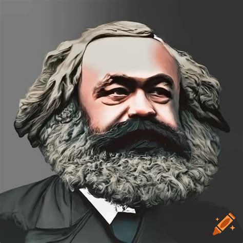 Portrait of karl marx with vintage camera on Craiyon