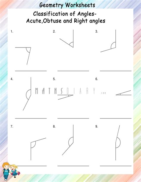 Image result for Classification of Angles Worksheet