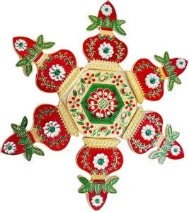 Dms Retail Metal Kalash Rangoli for Floor Decoration Diwali Rangoli ...