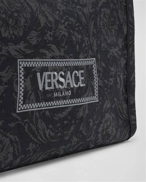 Versace XL Jacquard Embroidered Canvas Tote Bag | Neiman Marcus