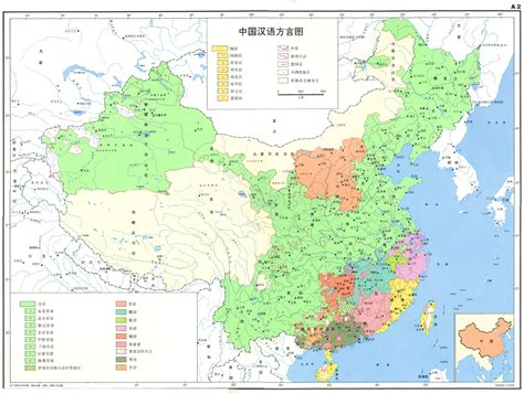 国内汉语方言分布地图_地图地图库_地图窝