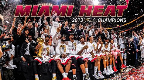 Miami Heat Team Winning Moment In 2013 Basketball HD Sports Wallpapers ...