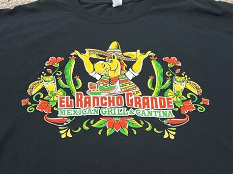 El Rancho Grande Mexican Grill Black T Shirt Adult S… - Gem