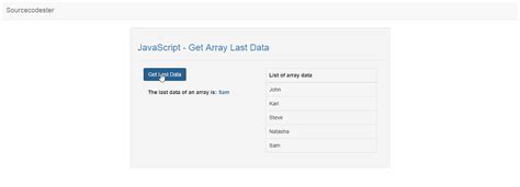 Image result for JavaScript Function to Get Last Element