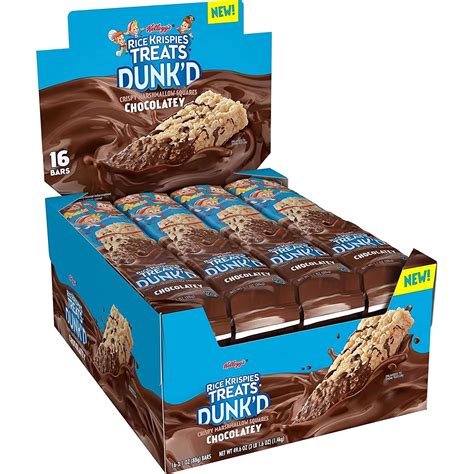 Kellogg's Rice Krispies Treats Dunk'D, 3.1 Ounces per Pack - 16 per Box ...