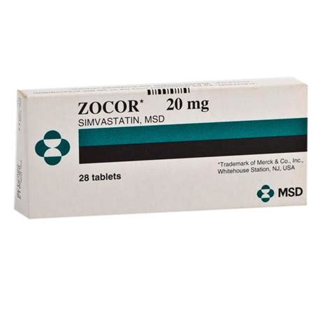 Zocor 20mg Tablets - Rosheta