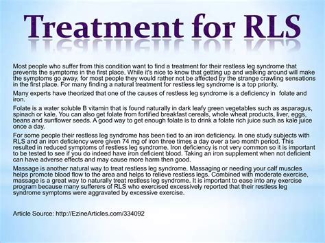 Eliminate restless leg syndrome | PPTX