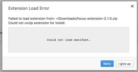 Image result for Error Loading Extension