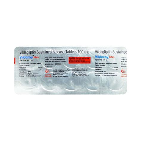 Vildaray Sr 100 MG Tablet (15): Uses, Side Effects, Price & Dosage ...