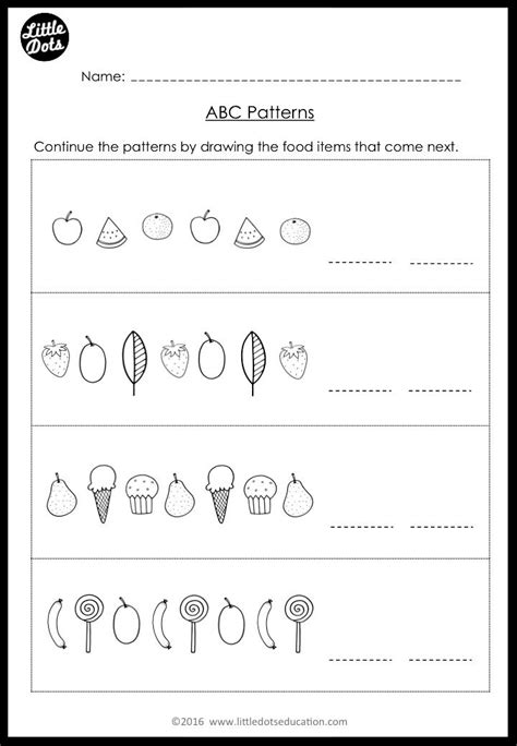 Image result for ABC Pattern Worksheet