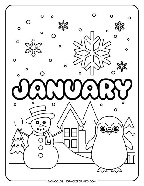 January Coloring Pages Free Printable