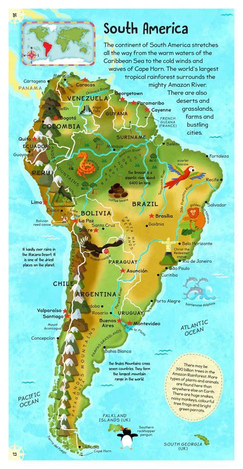 South America Terrain Map