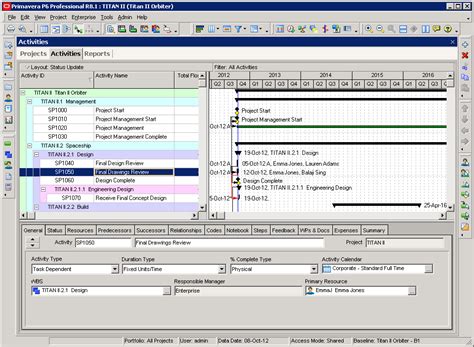 Image result for Oracle Primavera P6 Opening Window