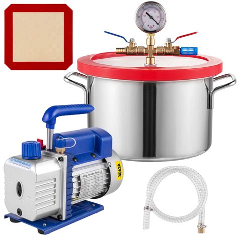 Buy FlowerW 1.5 Gallon Vacuum Chamber Kit 3CFM 1/4HP Refrigerant Vacuum ...