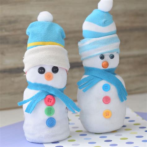 Make A "No Sew" Sock Snowman