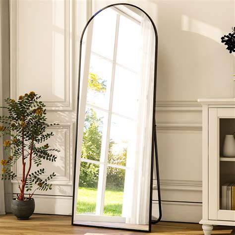 Anyrose 21x64 Full Length Mirror Arched with Stand Aluminum Alloy ...