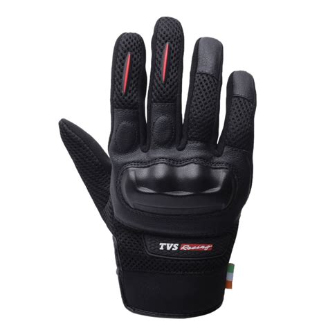 TVS Racing Street Riding Gloves for Men | Black Racing Gloves