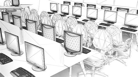 Computer Room Cartoon Black White 的图像结果