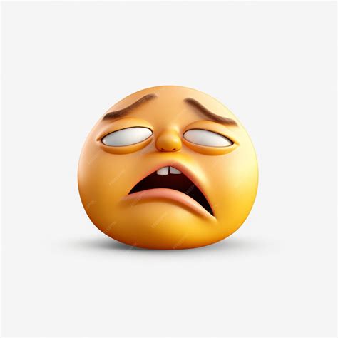 Premium AI Image | Tired Face emoji on white background high quality 4k hdr