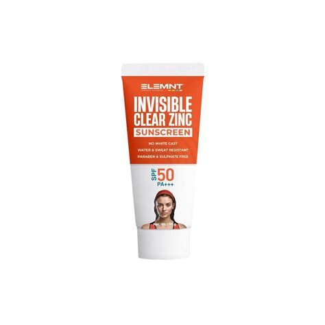 Elemnt Invisible Clear Zinc Sunscreen-50gm – Sportswing.in