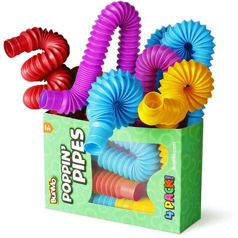 Buy BUNMO Pop Tubes Large 4pk | Hours of Fun for Kids | Imaginative ...