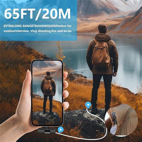 Wireless Lavalier Microphone Compatible With IPhone IOS Plug And Play ...