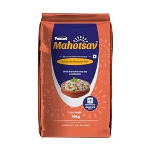 Mahotsav Aarambh Basmati Rice, 30Kg Bag by Pansari Brand : Amazon.in ...