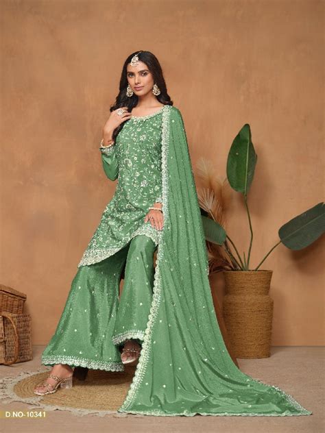 TWISHA ANJUBAA VOL 34 DESIGNER OCCASION WEAR LONG UNSTITCH SALWAR ...