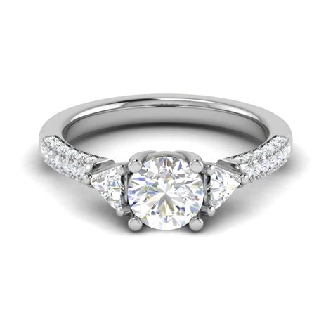 70-Pointer Solitaire Accents Diamond Shank Ring JL PT R3 RD 101 – Jewelove™