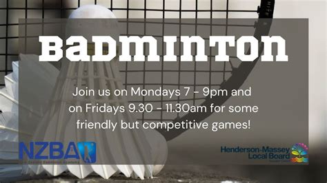Badminton Fridays, Te Atatū Peninsula Community Centre, Auckland ...