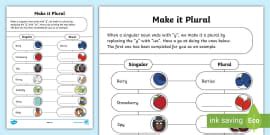 Adding S or ES Worksheets - Teaching Plurals/ Suffix