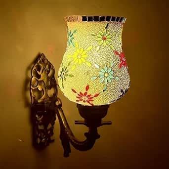 NANS (07 Designer Glass Mosaic Wall Lamp for Living & Home Decoration ...