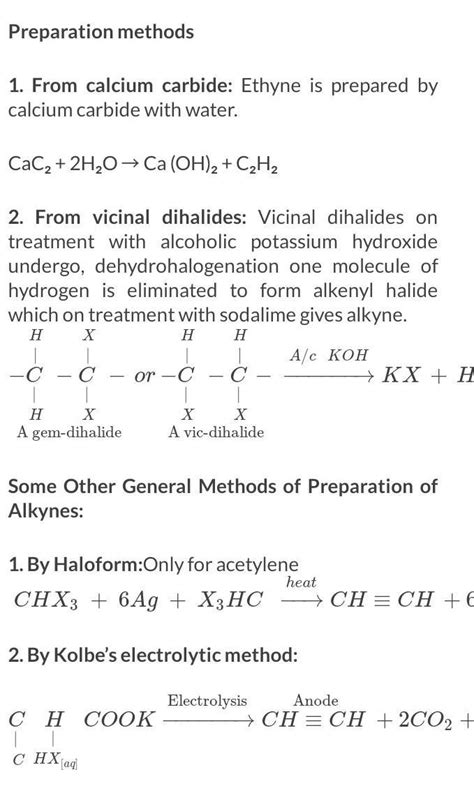 Describe different methods for preparation of acetylenes - Brainly.in
