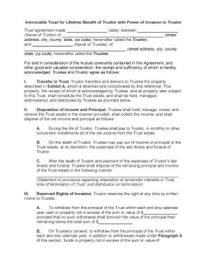 Simple Irrevocable Trust Form - Fill Online, Printable, Fillable, Blank ...