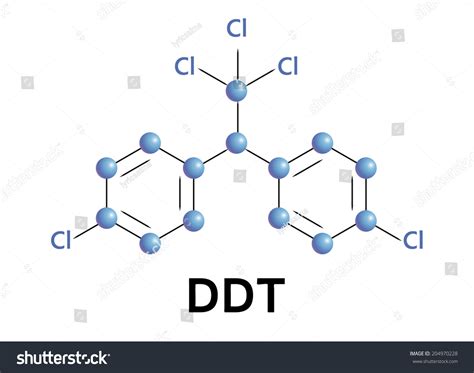 Ddt Dichlorodiphenyltrichloroethane Molecule Structure Medical Vector Stock Vector 204970228 ...