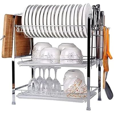SZYARA Dish Drainer 3 Tiers Dish Drying Rack Kitchen India | Ubuy