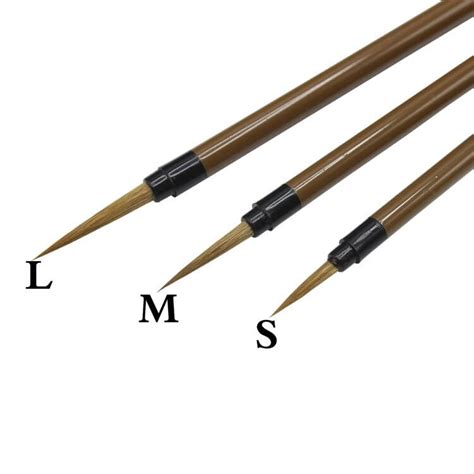 Stationerie 3 Brush Pens Set Small Hook Extra Fine Paint Brush Chinese