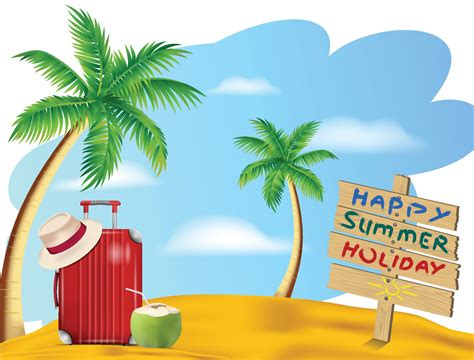 A sign that says happy summer holidays on it 21523994 Vector Art at ...