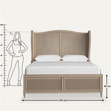 Chantel Distressed White Rattan Cane Bed | Crafts Mill Bespoke Furniture