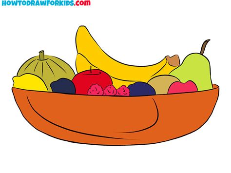 How to Draw a Fruit Bowl - Easy Drawing Tutorial For Kids