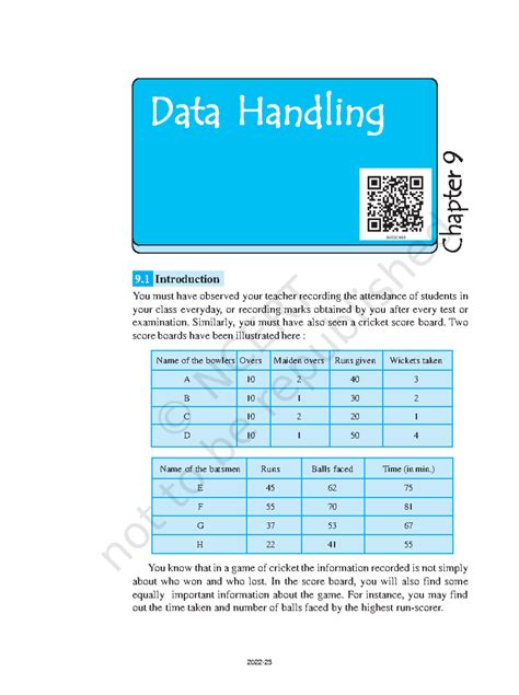Femh109 - Chapter 9: Data Handling in Mathematics Basics - Studocu