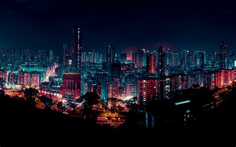City at Night Background 4K 的图像结果