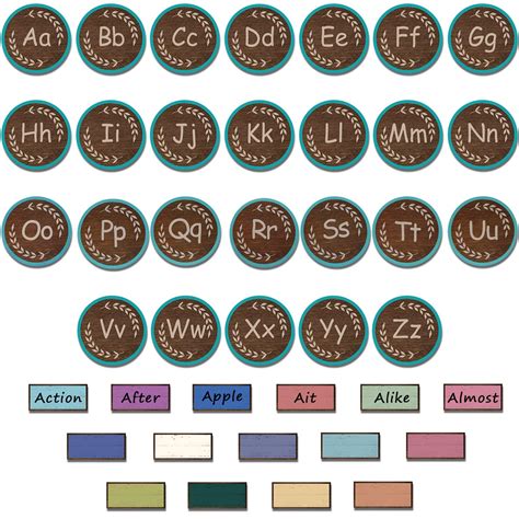 Buy 176 Pcs Classroom Letter for Alphabet Bulletin Board Alphabet Word ...