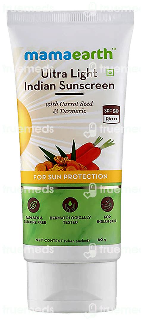 Mamaearth Indian Ultra Light Spf 50 Sunscreen 80 Ml - Uses, Side ...