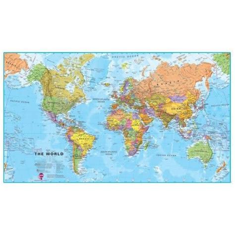 Buy Maps International World Wall Map - Map of The World Poster - 25 x ...