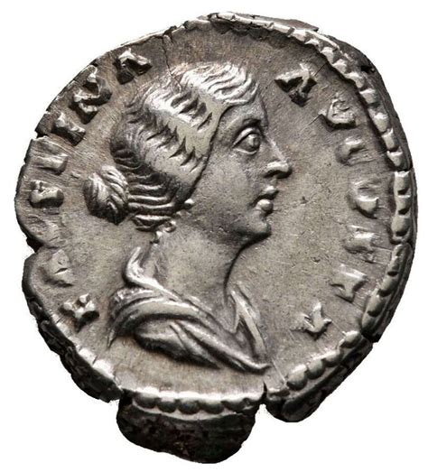 Ancient Roman silver denarius of empress Faustina II / Concordia in ...