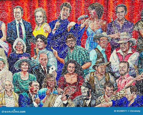 Mosaic Clusters of Famous Australian People Editorial Photo - Image of ...