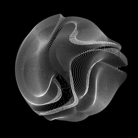 Circle made of wavy lines | Free Vector