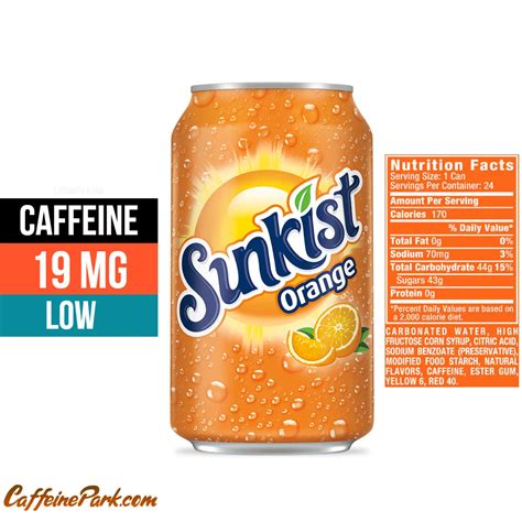 How Much Caffeine is in a Sunkist Orange Soda?