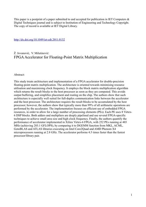 Image result for Floating Point Matrix Multiplication